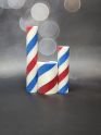 Barber Pole Razor Body, Stand, and Brush set